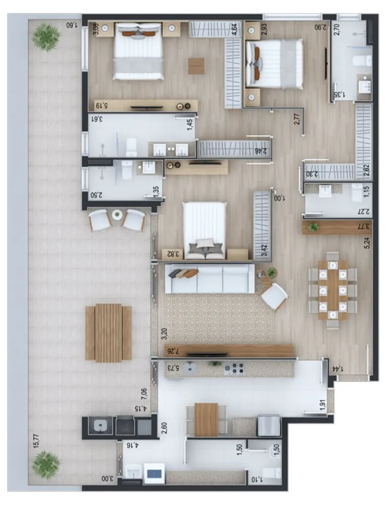 Apartamento, 3 quartos, 184 m² - Foto 5