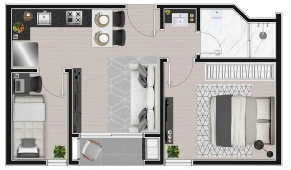 Apartamento, 2 quartos, 35 m² - Foto 9