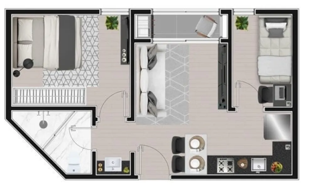 Apartamento, 2 quartos, 35 m² - Foto 8