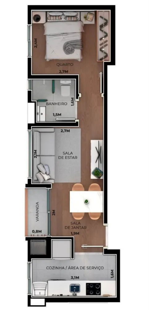 Apartamento, 2 quartos, 61 m² - Foto 11