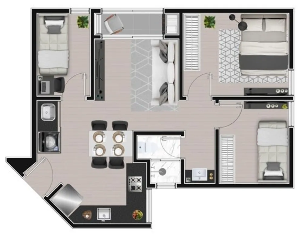Apartamento, 3 quartos, 47 m² - Foto 11