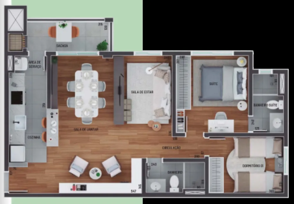 Apartamento, 2 quartos, 59 m² - Foto 8