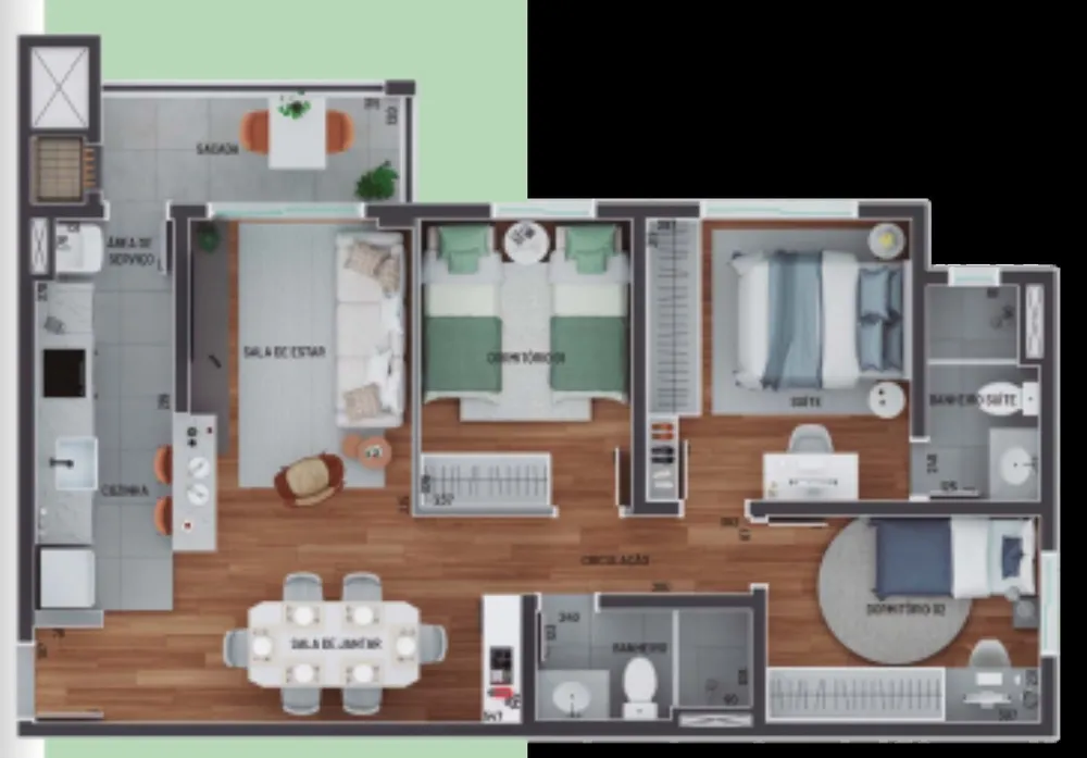 Apartamento, 2 quartos, 59 m² - Foto 15