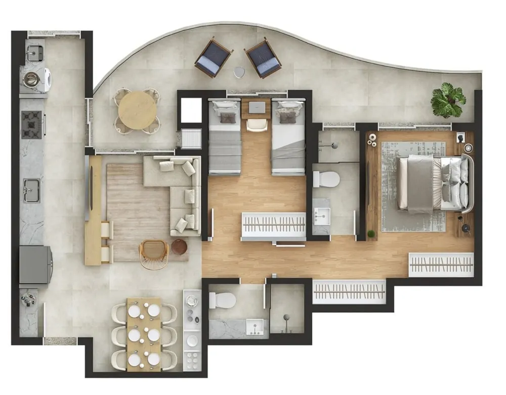 Apartamento, 3 quartos, 93 m² - Foto 3