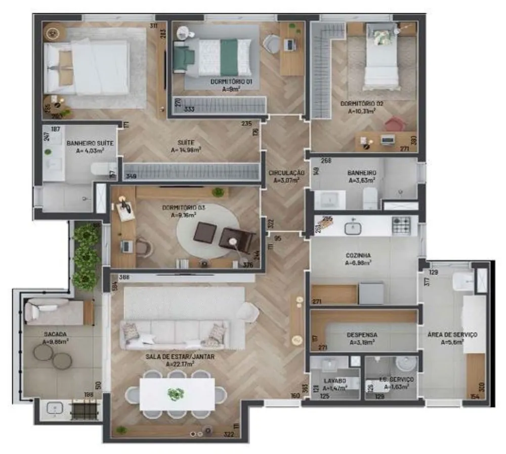 Apartamento, 4 quartos, 126 m² - Foto 13