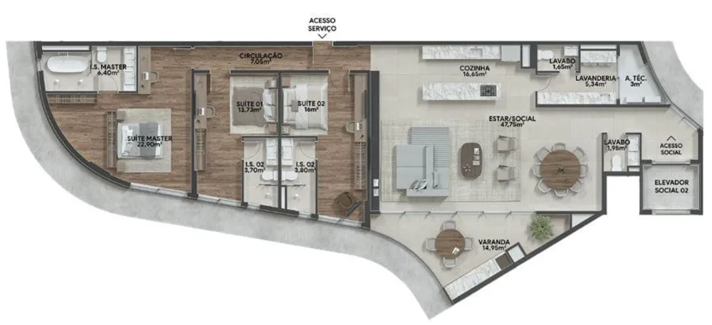 Cobertura, 3 quartos, 270 m² - Foto 8