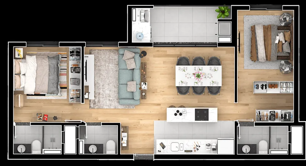 Apartamento, 2 quartos, 59 m² - Foto 10