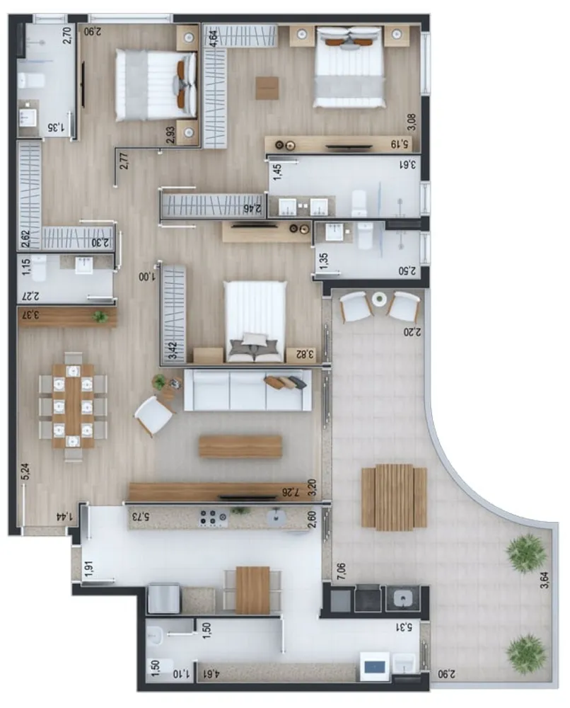 Apartamento, 3 quartos, 143 m² - Foto 4