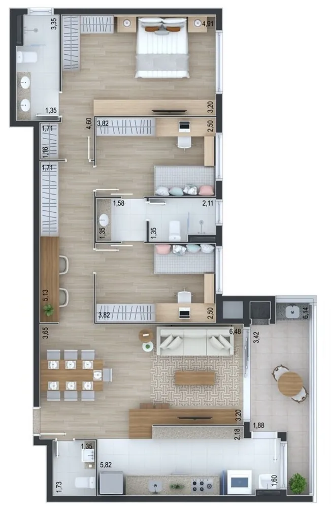 Apartamento, 2 quartos, 90 m² - Foto 8