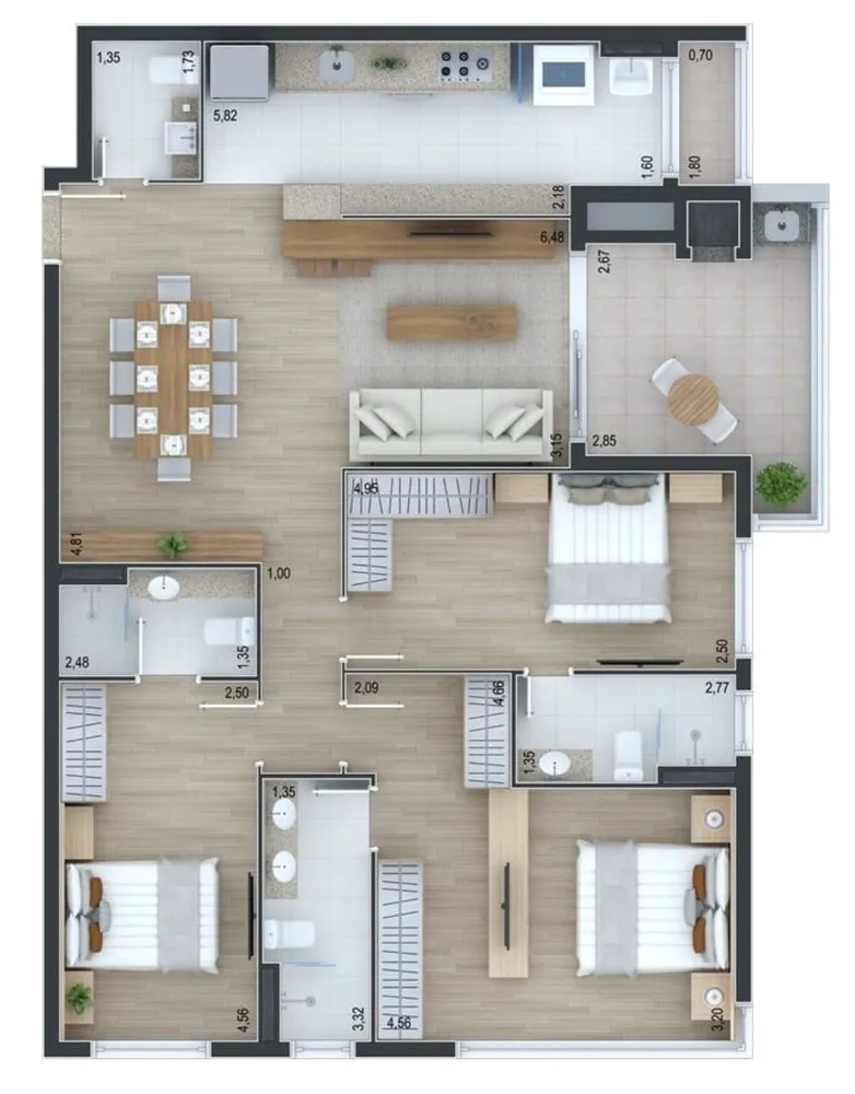 Apartamento, 2 quartos, 90 m² - Foto 7