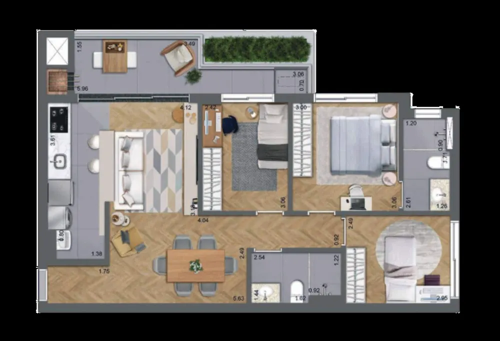 Cobertura, 3 quartos, 140 m² - Foto 12