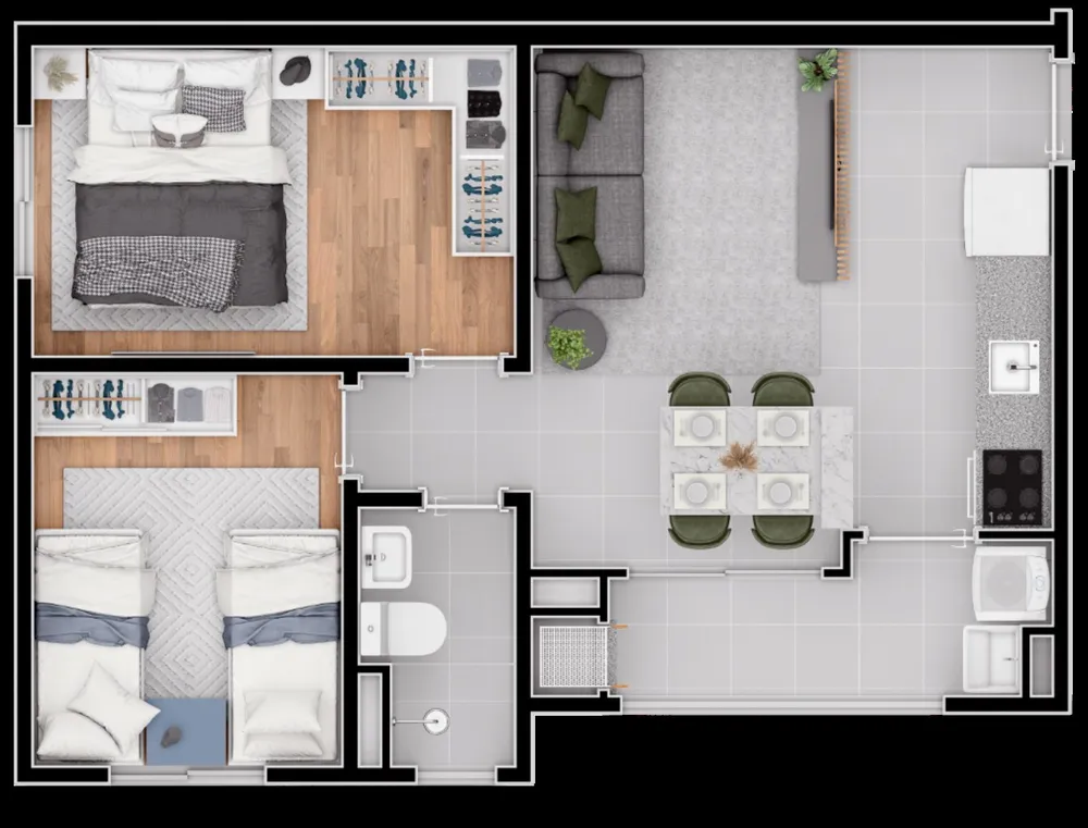 Apartamento, 2 quartos, 45 m² - Foto 16