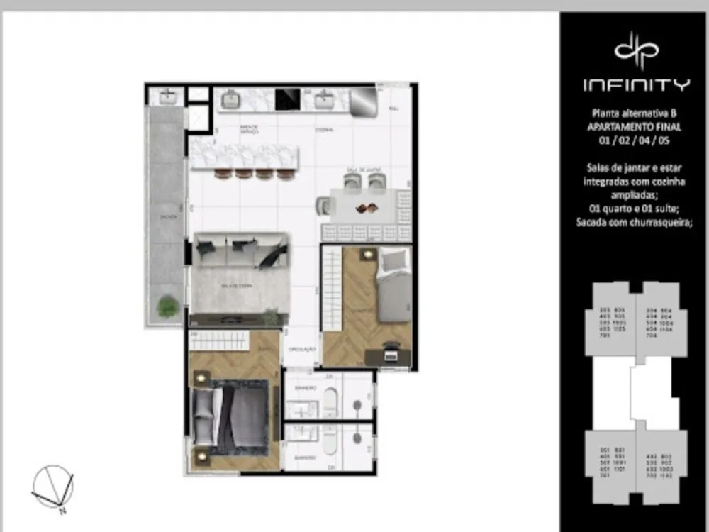 Apartamento, 3 quartos, 56 m² - Foto 3
