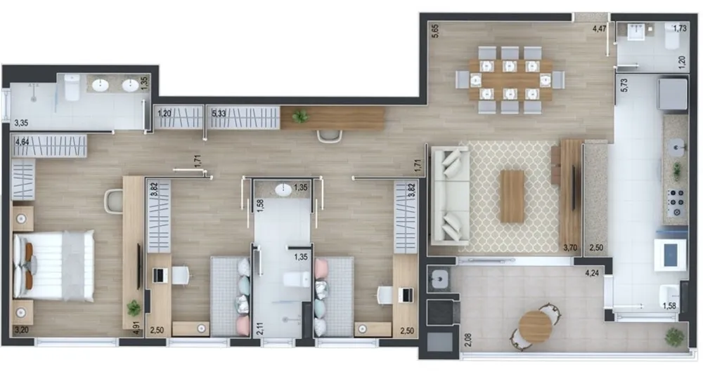 Apartamento, 2 quartos, 164 m² - Foto 15
