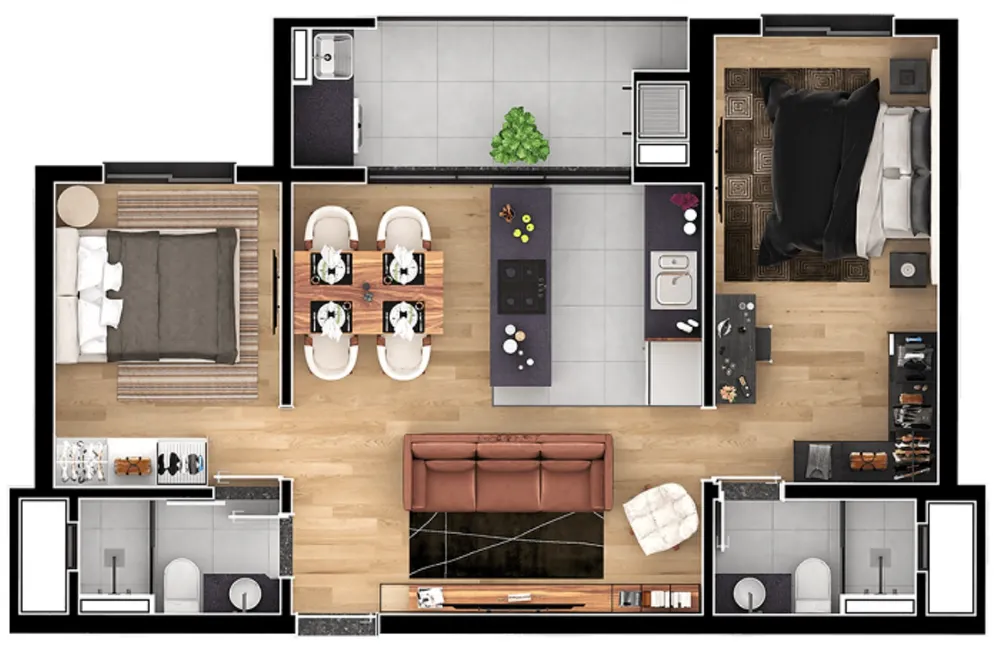 Apartamento, 3 quartos, 68 m² - Foto 7