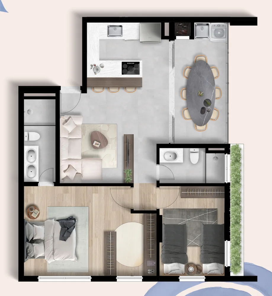 Apartamento, 2 quartos, 55 m² - Foto 9