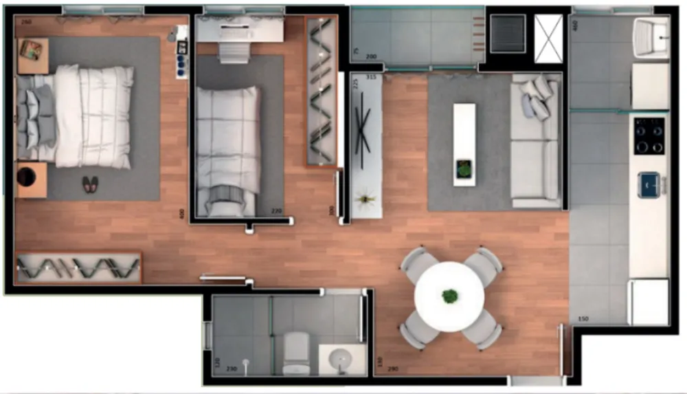 Apartamento, 2 quartos, 52 m² - Foto 11