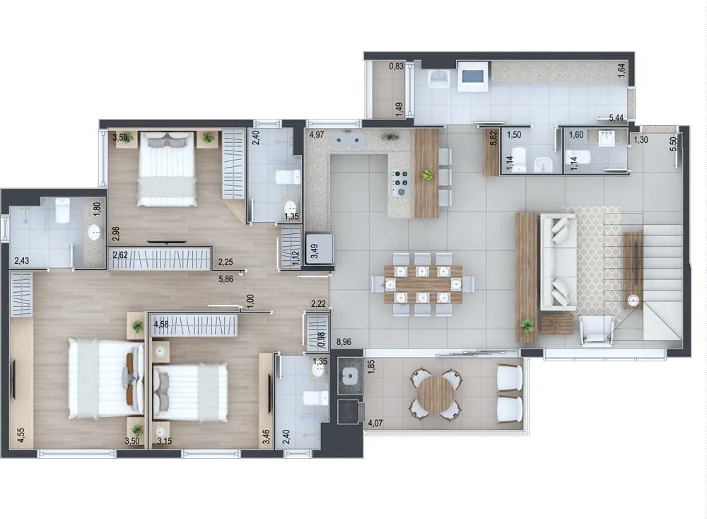 Cobertura, 3 quartos, 226 m² - Foto 16