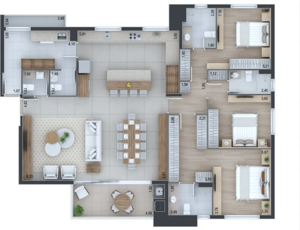 Cobertura, 3 quartos, 226 m² - Foto 14