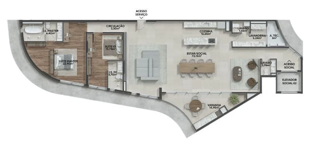 Apartamento, 3 quartos, 187 m² - Foto 4