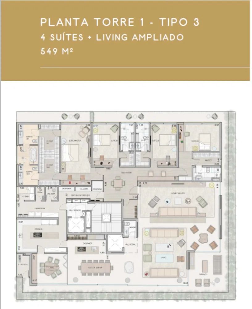 Apartamento, 4 quartos, 459 m² - Foto 7