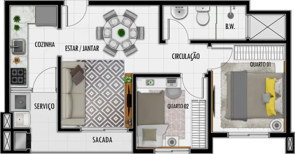 Apartamento, 2 quartos, 47 m² - Foto 15