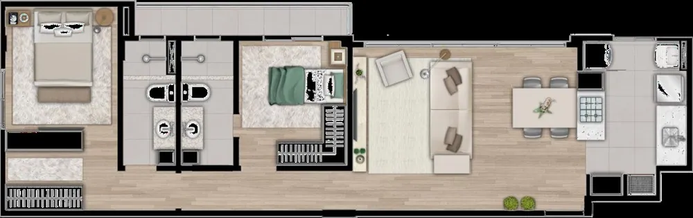 Apartamento, 2 quartos, 68 m² - Foto 2