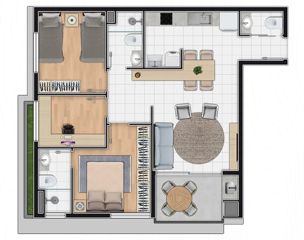 Apartamento, 2 quartos, 155 m² - Foto 9