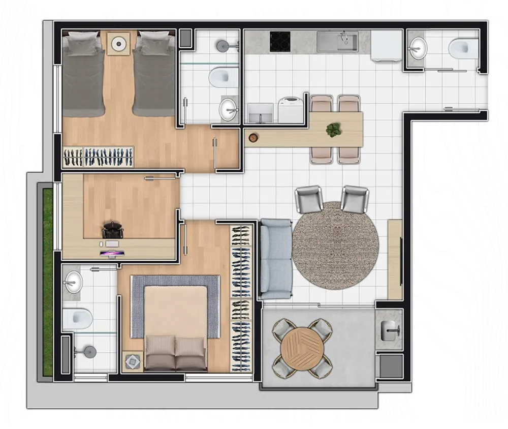Apartamento, 2 quartos, 155 m² - Foto 10