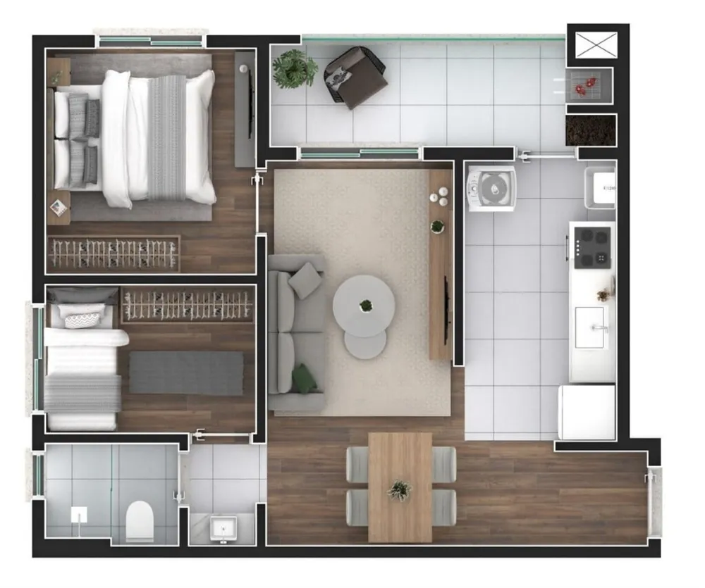 Cobertura, 2 quartos, 107 m² - Foto 9