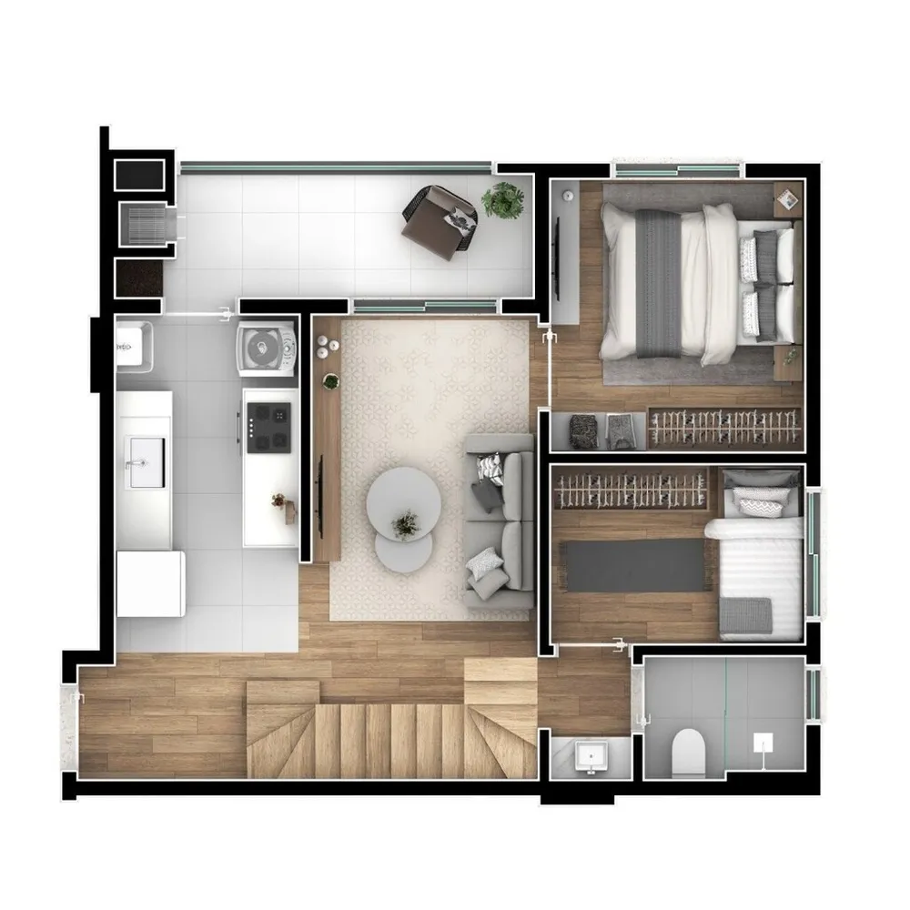 Cobertura, 2 quartos, 107 m² - Foto 12