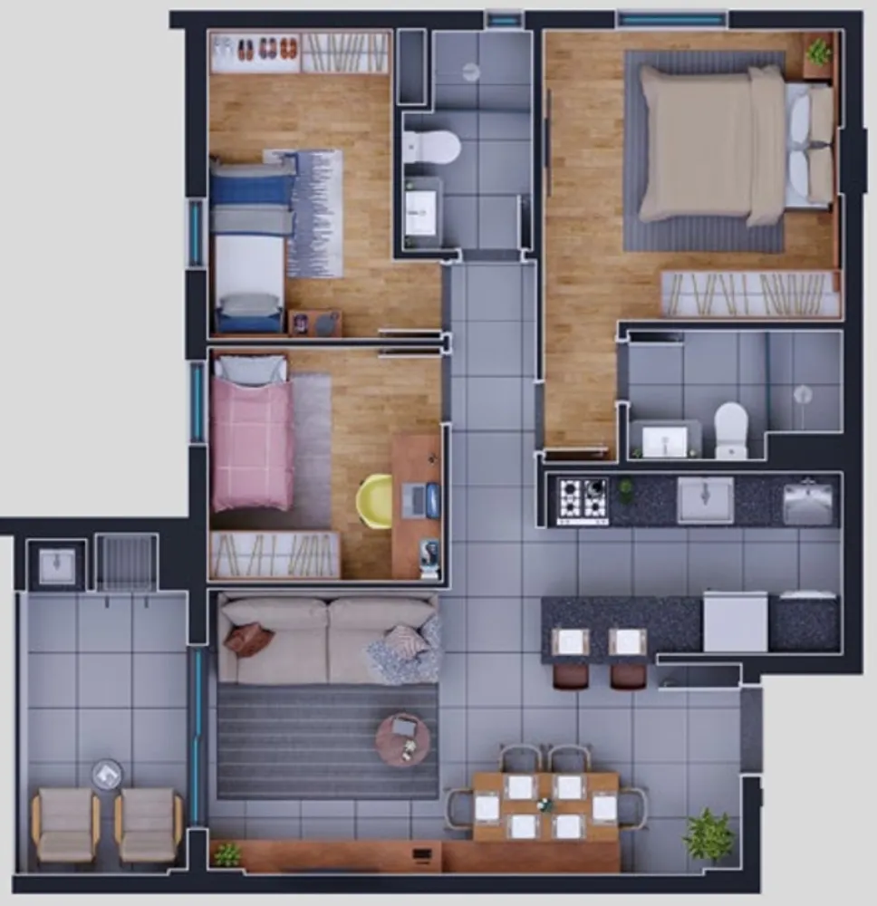 Apartamento, 2 quartos, 57 m² - Foto 4