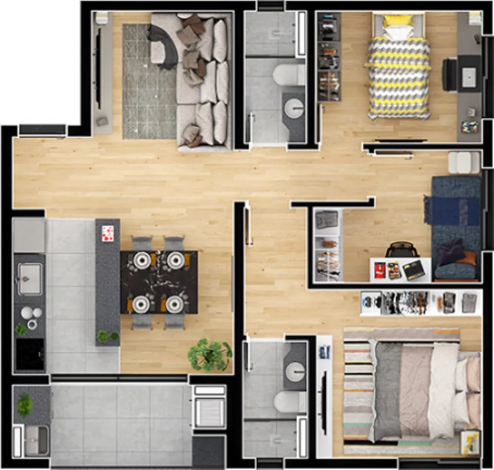 Apartamento, 3 quartos, 74 m² - Foto 10