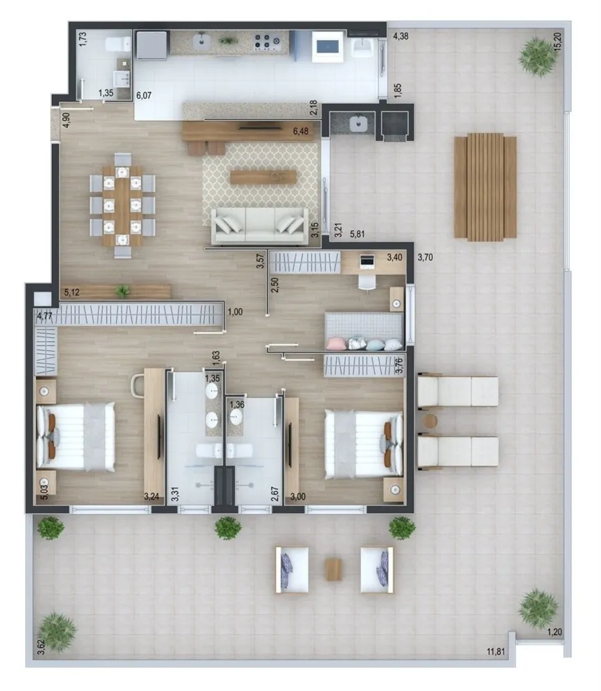 Apartamento, 3 quartos, 117 m² - Foto 11
