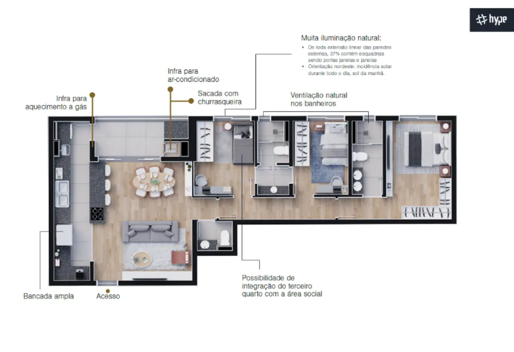 Apartamento, 3 quartos, 123 m² - Foto 14