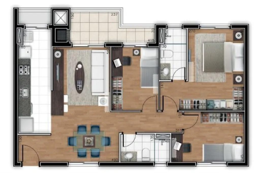 Apartamento, 3 quartos, 82 m² - Foto 6