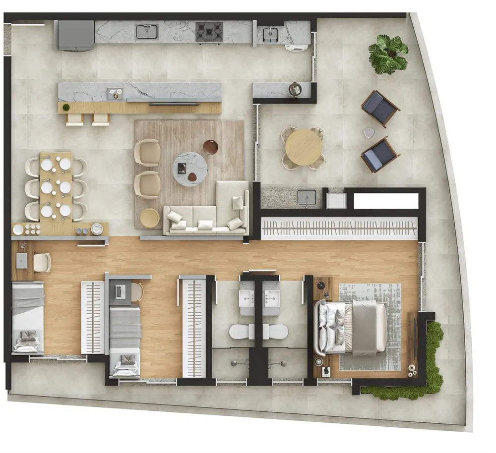 Apartamento, 3 quartos, 91 m² - Foto 2
