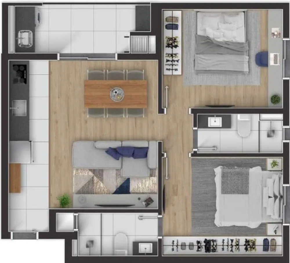 Apartamento, 2 quartos, 55 m² - Foto 4