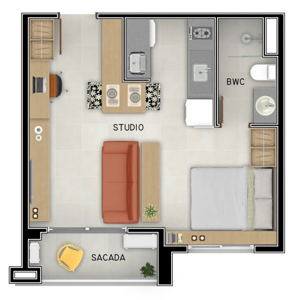 Cobertura, 1 quarto, 72 m² - Foto 11