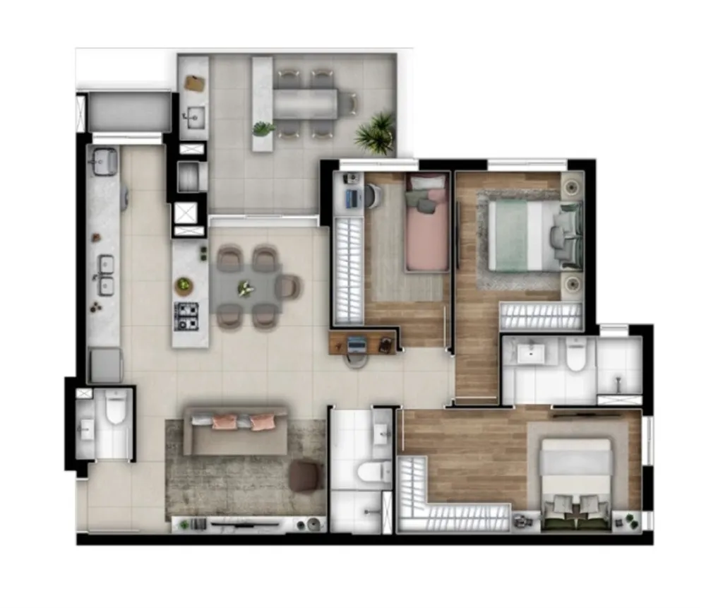 Apartamento, 3 quartos, 94 m² - Foto 9