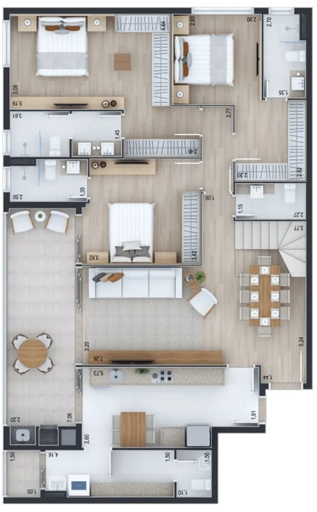 Cobertura, 3 quartos, 366 m² - Foto 10