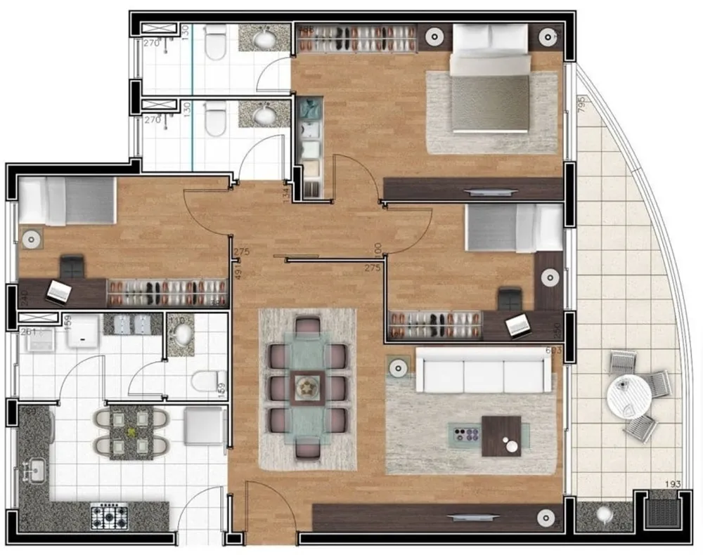 Apartamento, 3 quartos, 113 m² - Foto 8