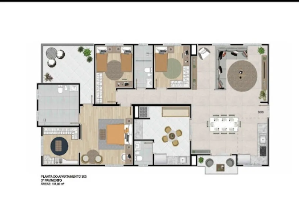 Apartamento, 3 quartos, 54 m² - Foto 2
