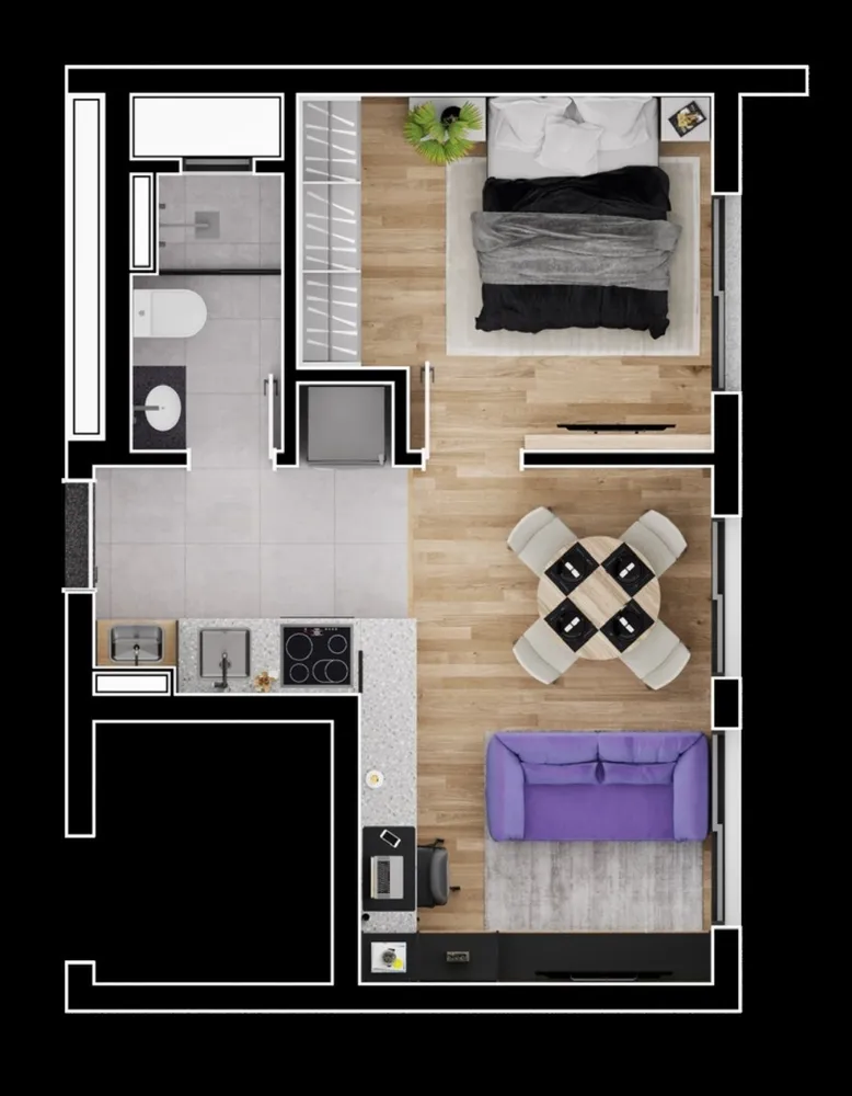 Apartamento, 1 quarto, 32 m² - Foto 8