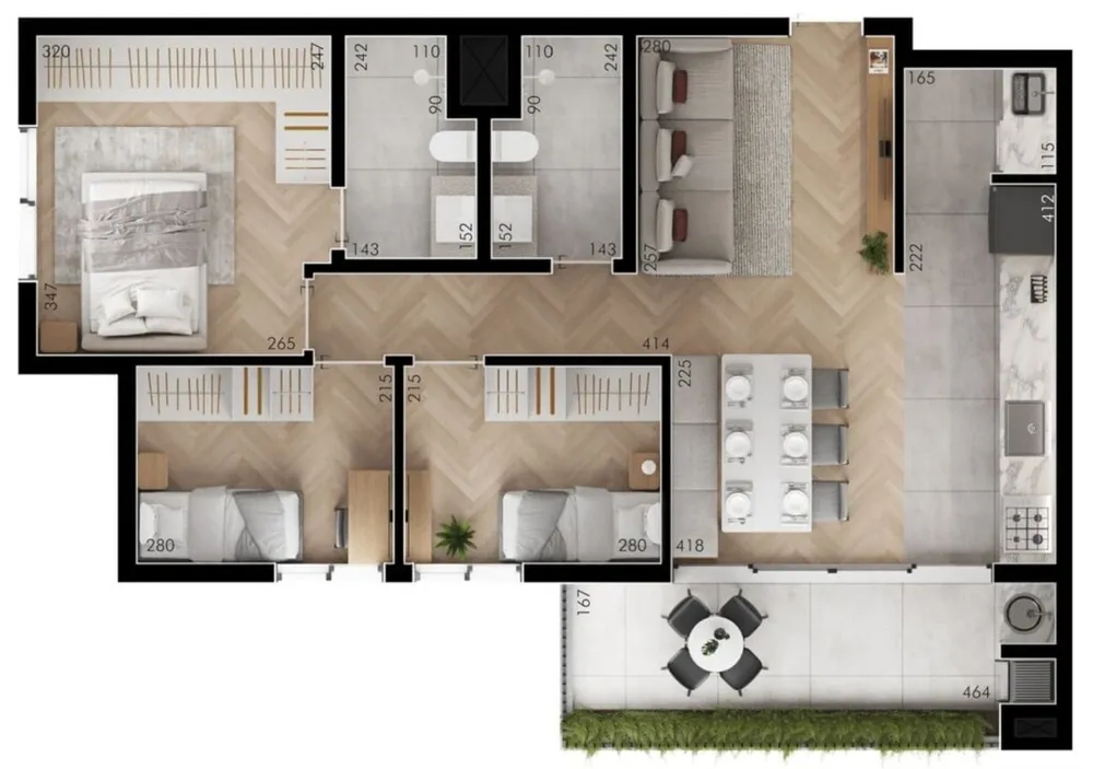 Apartamento, 2 quartos, 66 m² - Foto 4