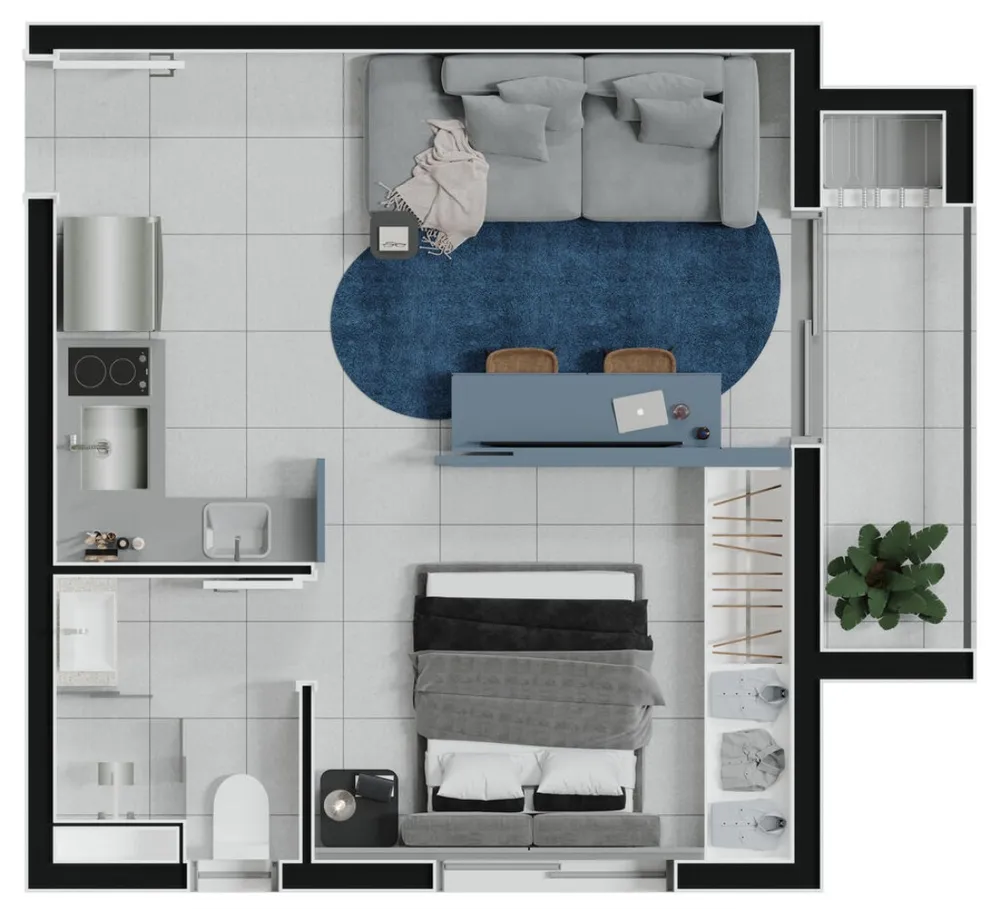 Apartamento, 1 quarto, 44 m² - Foto 12