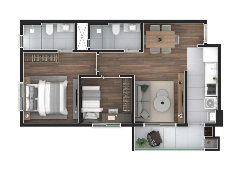 Apartamento, 2 quartos, 53 m² - Foto 10
