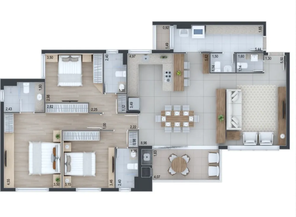 Apartamento, 3 quartos, 171 m² - Foto 14
