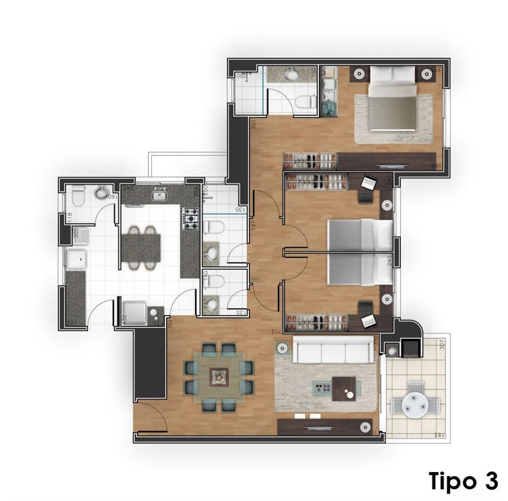 Cobertura, 3 quartos, 173 m² - Foto 6