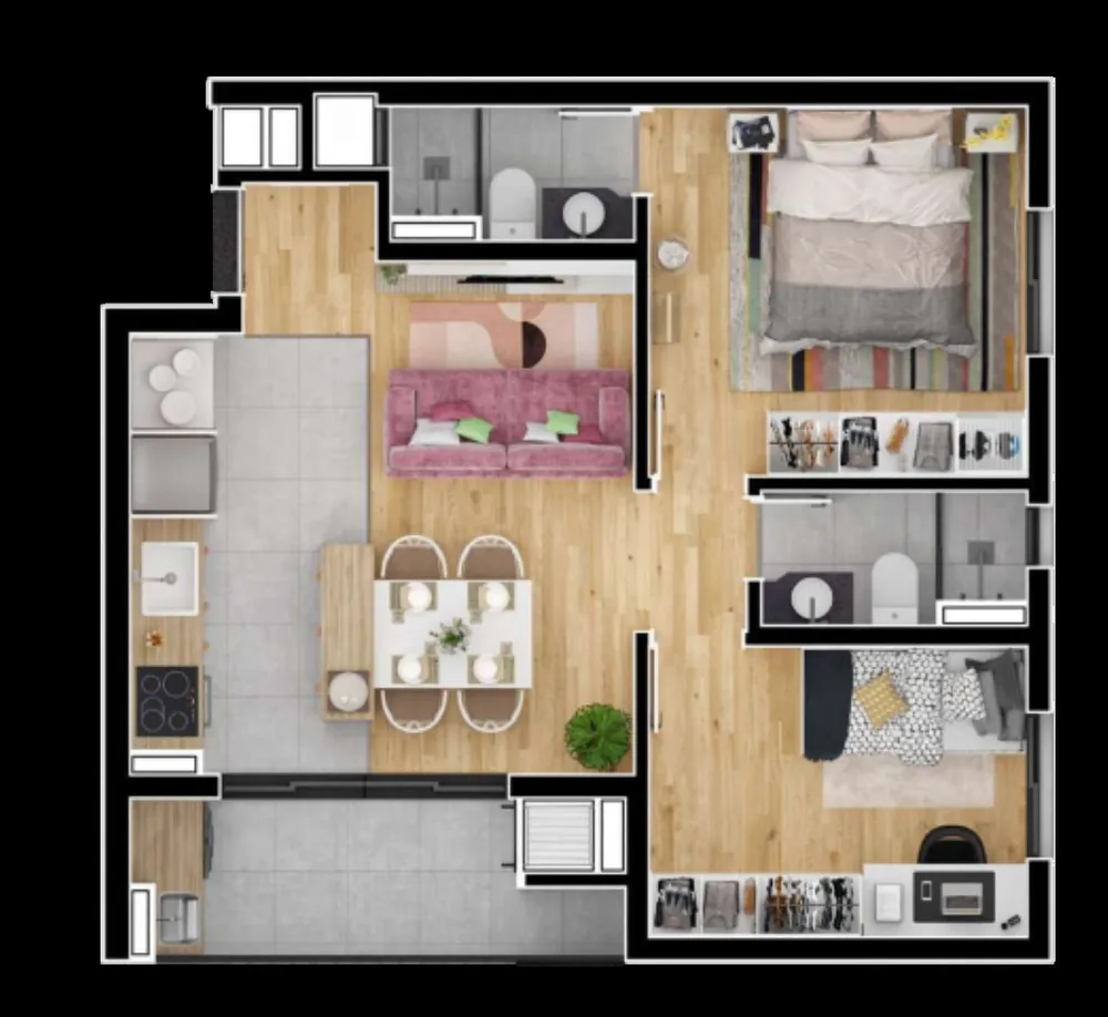 Apartamento, 2 quartos, 61 m² - Foto 8